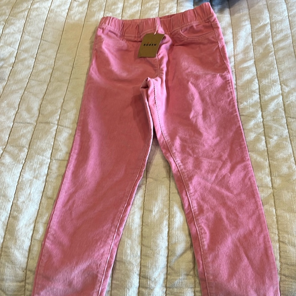 Pink cord pants